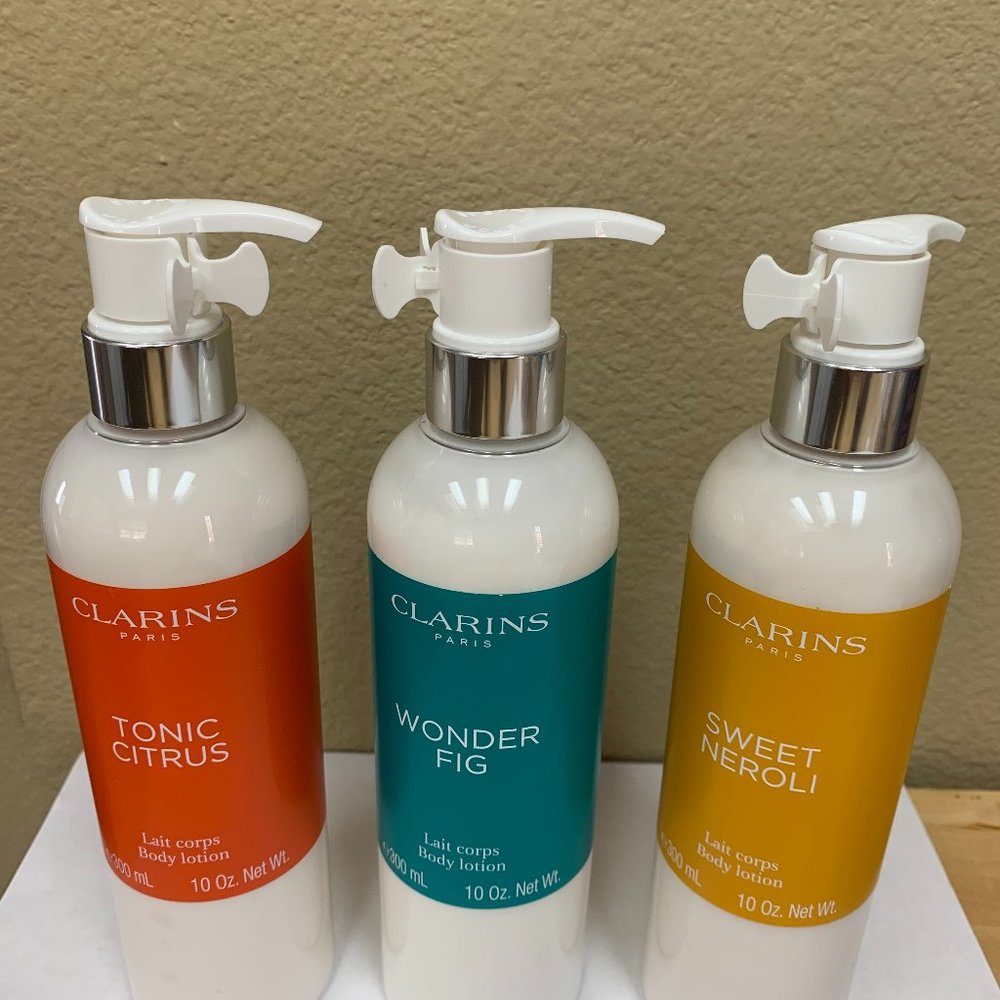 3 New Clarins Body Lotion, 10 oz.